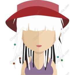 Chic of a Girl with Red Hat