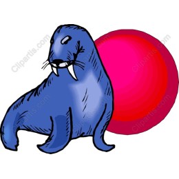 Playful Blue Walrus