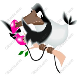 Whimsical Bird with Vintage Telephone