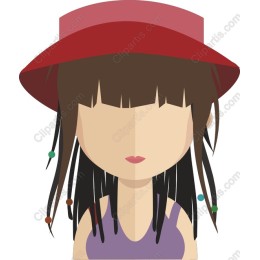 Stylish Female with Red Hat
