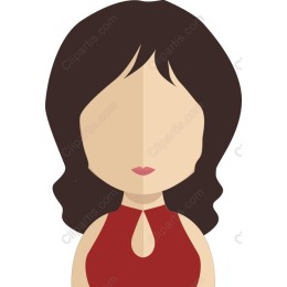 Chic Minimalist Female in Red Dress