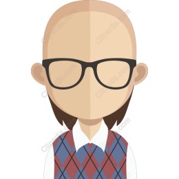 Bald Character with Glasses