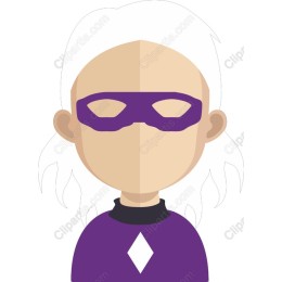 Minimalist Superhero in Purple