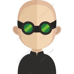Bald Character with Green Goggles