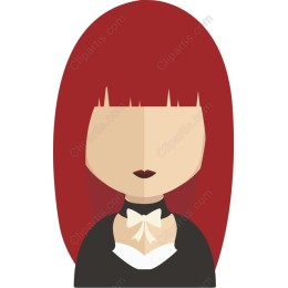 Elegant Red-Haired Character
