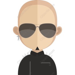 Stylish Bald Character