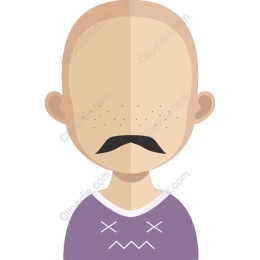 Bald Character with Mustache