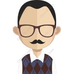 Smart Retro Scholar Character