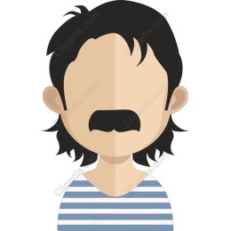 Whimsical Mustached Character