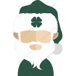 Whimsical Green Santa Claus