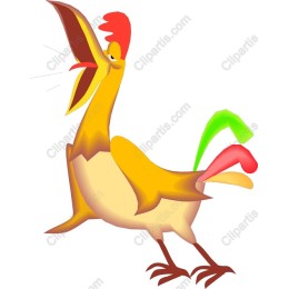Vibrant Cartoon Rooster
