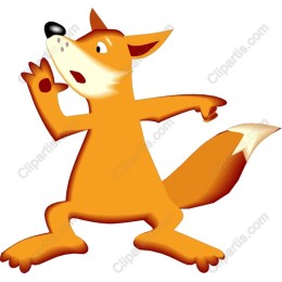 Playful Cartoon Fox