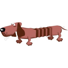 Playful Cartoon Dachshund