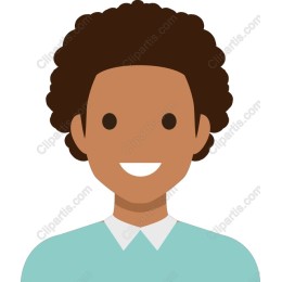 Cheerful Curly-Haired Character