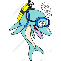 Playful Scuba Diving Dolphin
