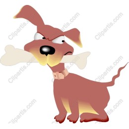 Playful Dog with Bone