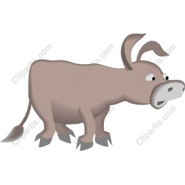 Adorable Cartoon Donkey