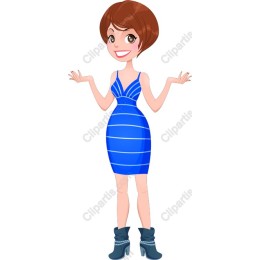 Chic Blue Striped Dress