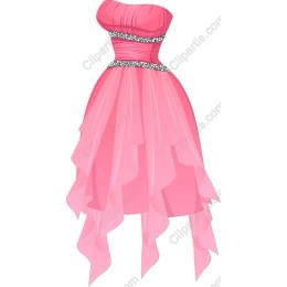 Chic Pink Strapless Dress