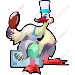 Whimsical Chef Duck