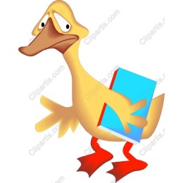 Whimsical Cartoon Duck