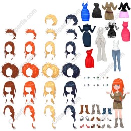 Stylish Characters & Fashion Accessories Collection