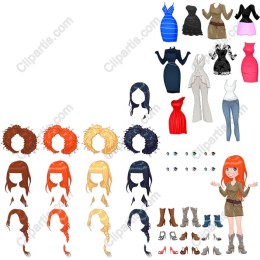 Chic Fashion Character Set
