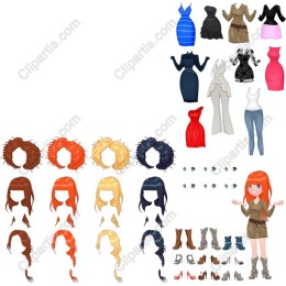 Fashion-Forward Character Bundle: Hairstyles & Outfits Collection