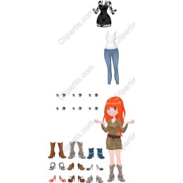 Customizable Fashion Character Set