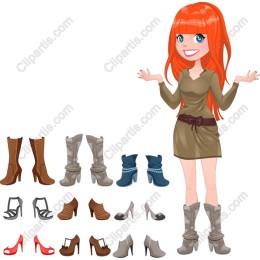Chic Fashionista with Shoe Collection