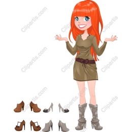 Charming Fashionista with Stylish Footwear