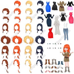 Fashionista Pack: Hairstyles and Outfits Collection