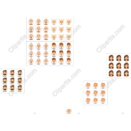 Diverse Character Faces Collection