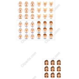 Vibrant Characters Set: Expressive Faces for Every Occasion