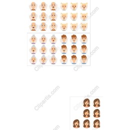Colorful Character Icons Set
