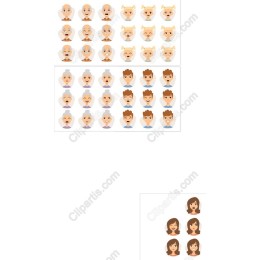 Playful Character Faces Collection