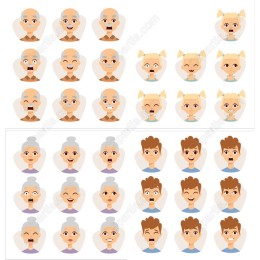 Expressive Character Faces Collection