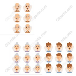 Expressive Character Faces Collection