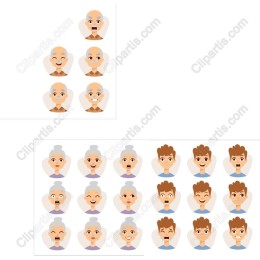 Expressive Character Faces Collection