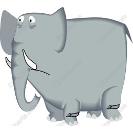 Playful Cartoon Elephant
