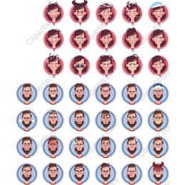 Expressive Character Avatar Set