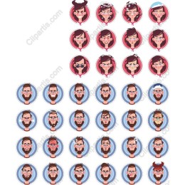 Cartoon Emotion Faces Pack