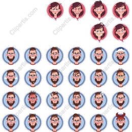 Customizable Cartoon Avatar Set