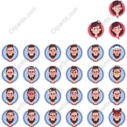 Emoticon Character Set - Unique Faces Collection