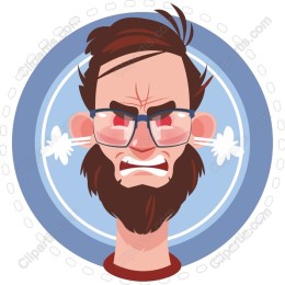 Angry Glasses Character