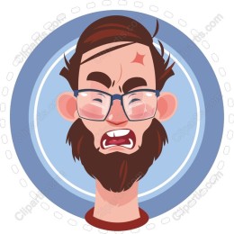 Frustrated Man with Glasses