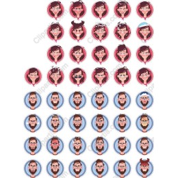 Cartoon Avatar Expressive Set