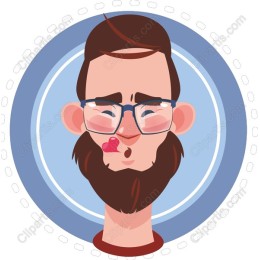 Whimsical Hipster with Glasses