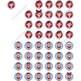 Expressive Cartoon Character Set
