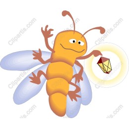 Cheerful Cartoon Bee with Lantern